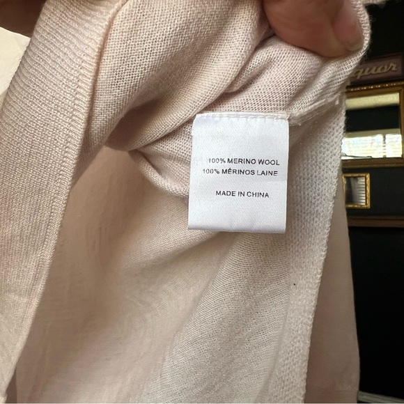 Brochu Walker Pale Pink Merino Wool Sweater Long Sleeve Small - Picture 9 of 11